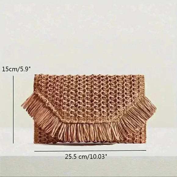 Straw Clutch Handbag - Picture 6 of 7